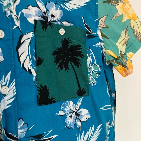 AE American Eagle Shirt Short Sleeve Tropical Palm Trees Beach Summer - Picture 7 of 8